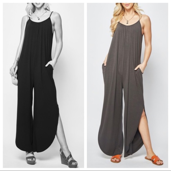 Chic Tank jumpsuit with side slits - Picture 4 of 9